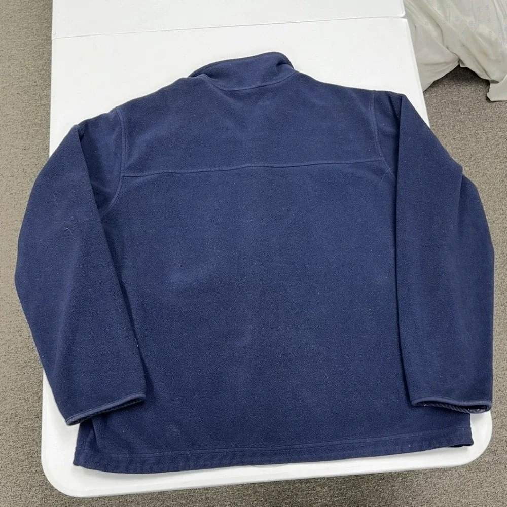 L.L. Bean Fleece Jacket Mens XL Blue Polartec Full Zip Pocket B2